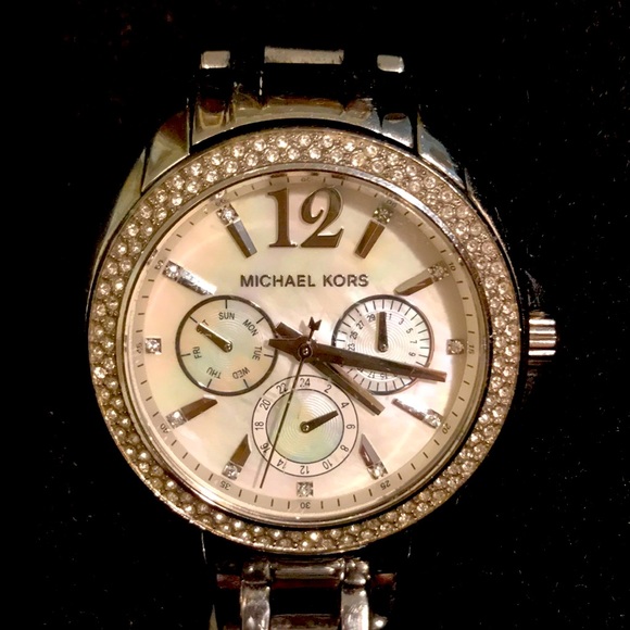 Michael Kors Jewelry - M Kors Chronograph mother of pearl face watch